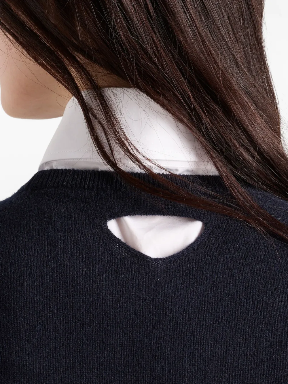 Prada short-sleeve crew-neck sweater F0008 BLUE