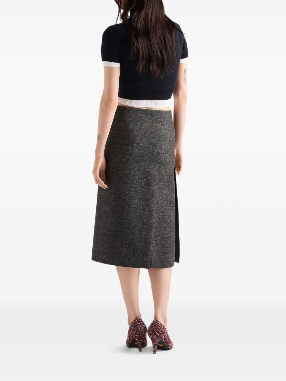  Prada Pull à Manches Courtes - Bleu 