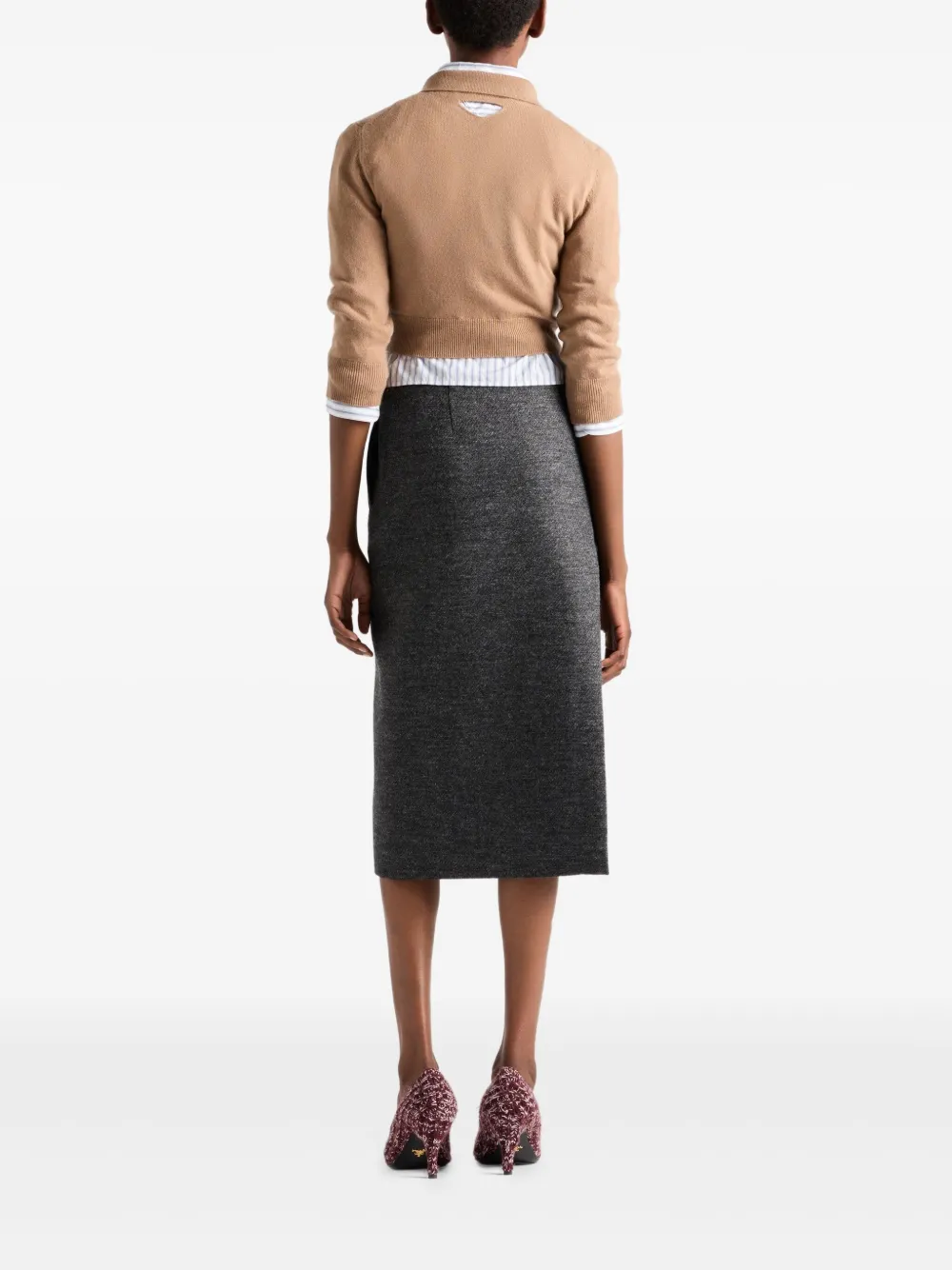 Prada triangle-logo half-zip sweater Bruin