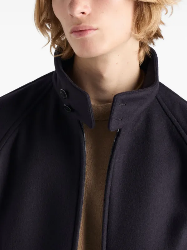 Prada raglan-sleeve Jacket | Black | FARFETCH