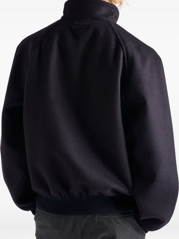 Prada raglan-sleeve Jacket | Black | FARFETCH