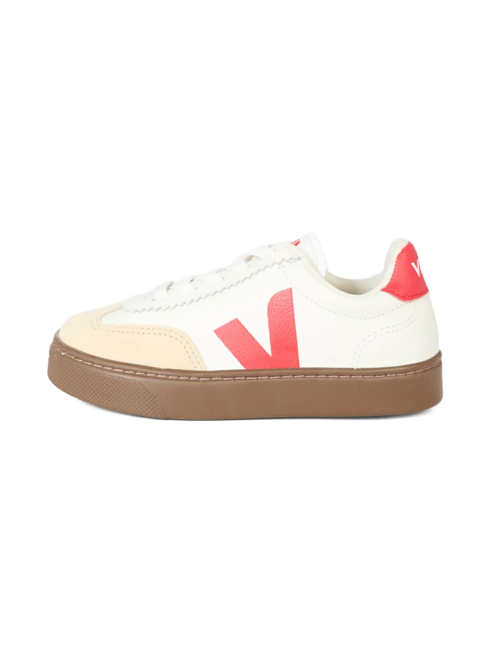 VEJA Kids Leren sneakers met logodetail Wit