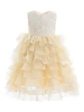 Tulleen Leah layered tulle dress - Gold