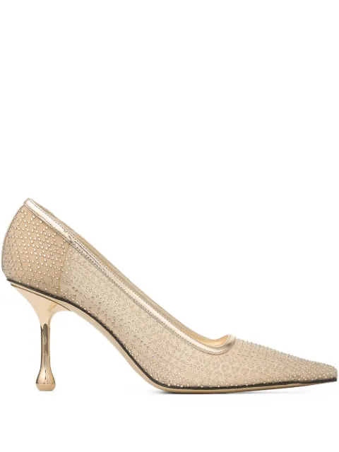 Jimmy Choo 80mm Ixia embellished heeled pumps