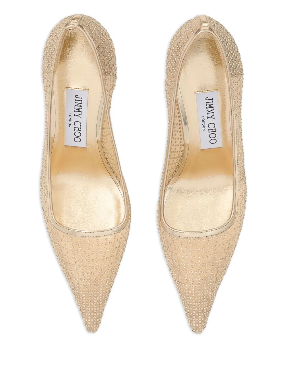 Jimmy Choo 80mm Ixia Embellished Heeled Pumps In Neutral