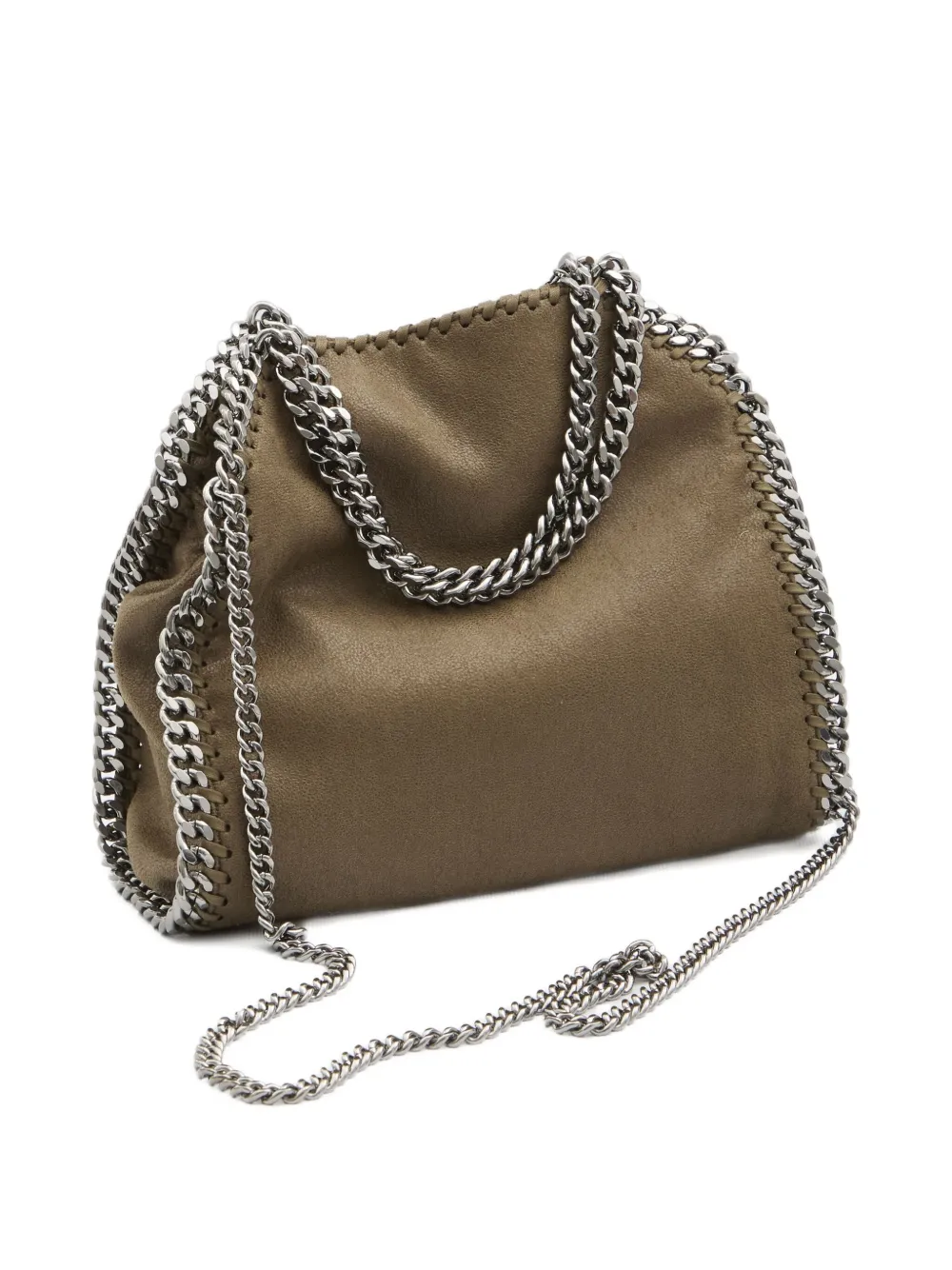 Stella McCartney mini Falabella chain-trimmed tote bag - Groen