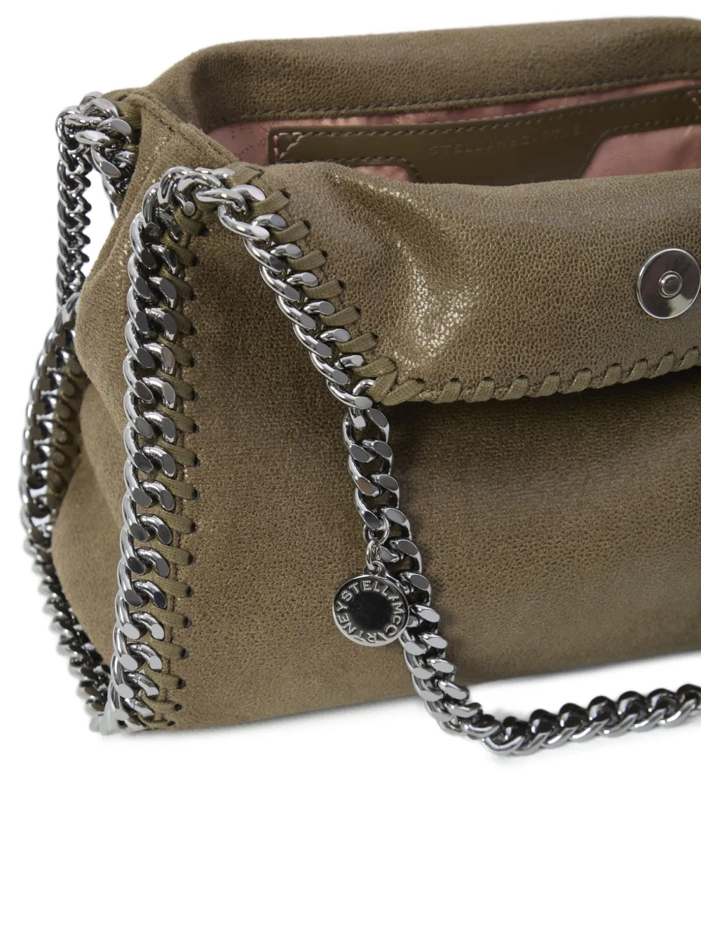 Stella McCartney mini Falabella chain-trimmed tote bag Groen
