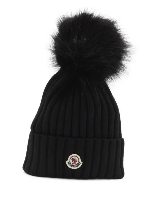 Moncler ポンポン ビーニー | ブラック | FARFETCH JP