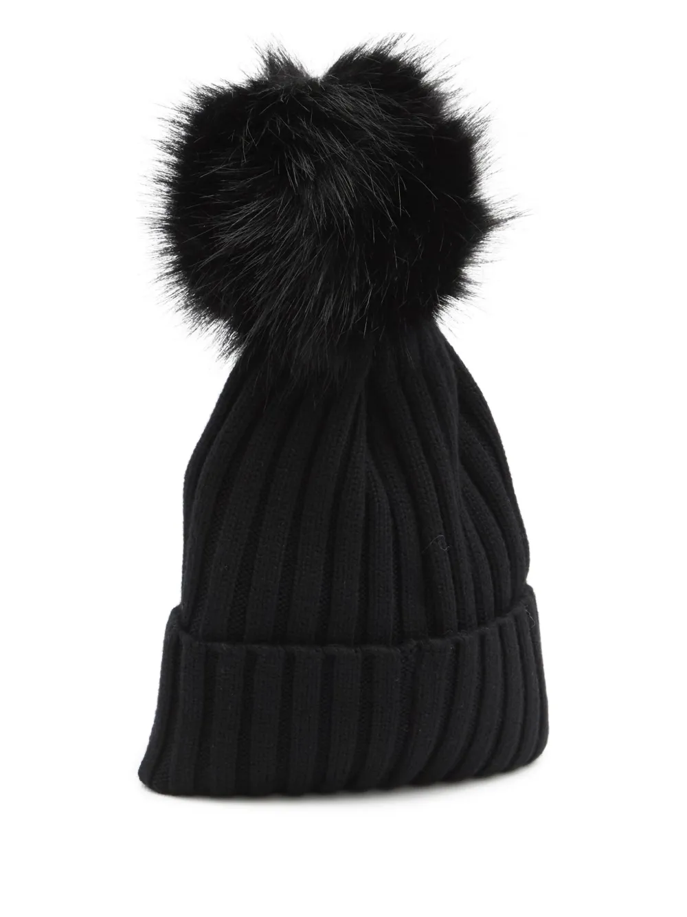 Moncler ribbed knit pom-pom beanie Zwart