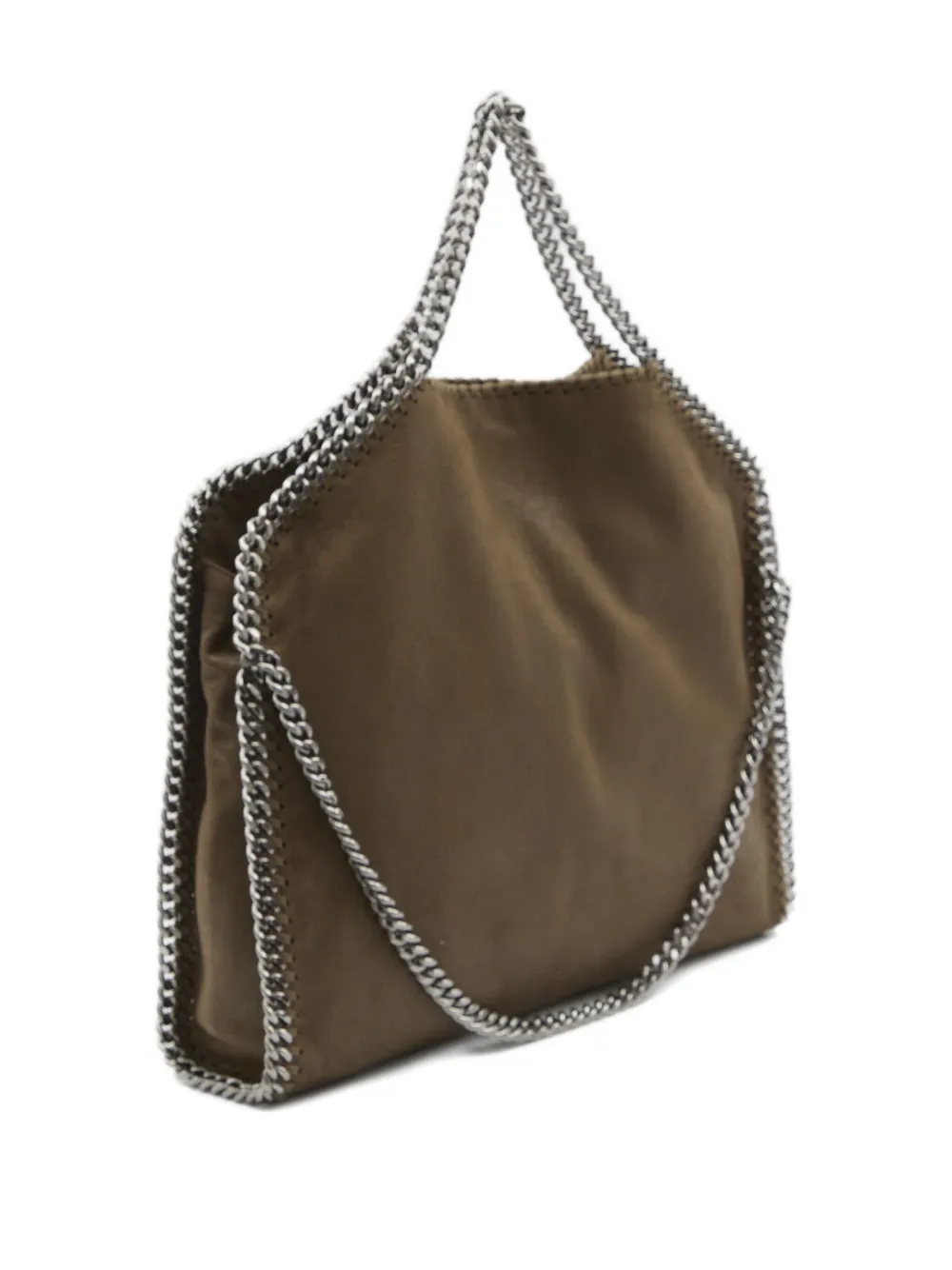 Stella McCartney Falabella chain-trimmed foldable tote bag - Groen