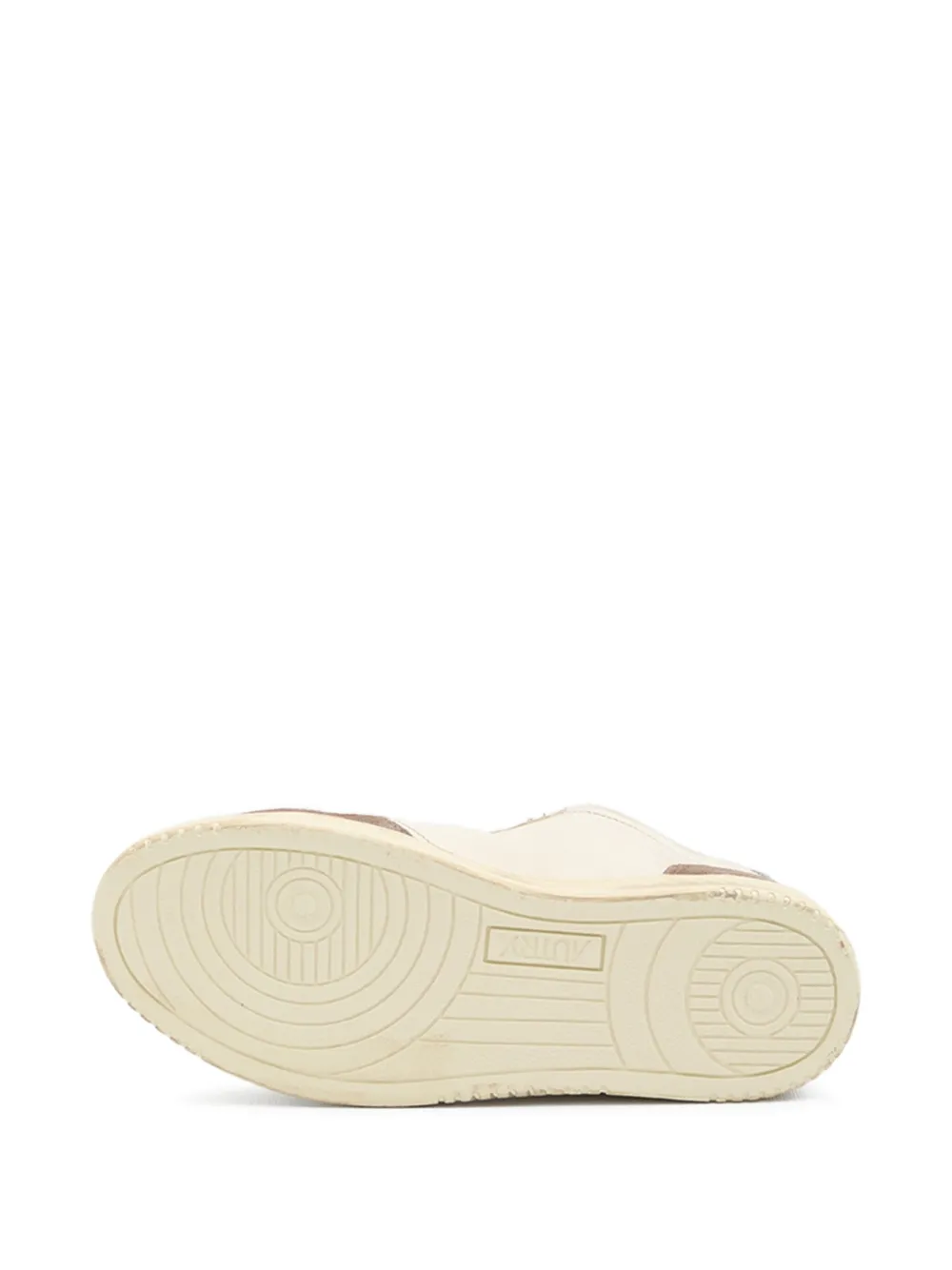 Autry Medalist Low suede-insert leather sneakers White