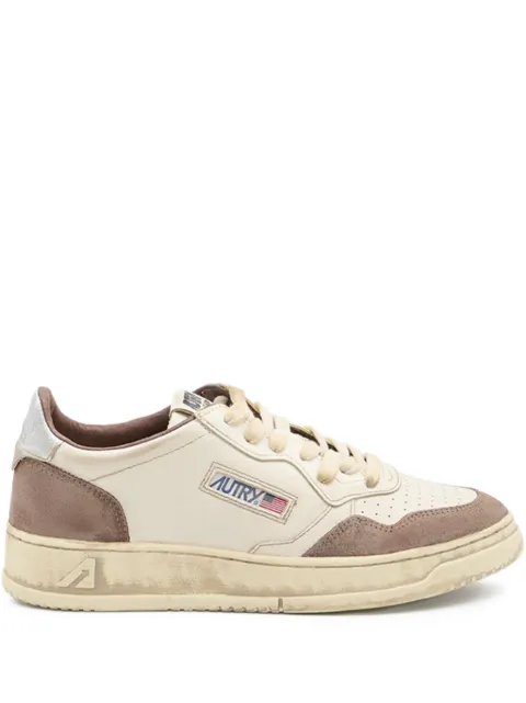 Autry Medalist Low suede-insert leather sneakers