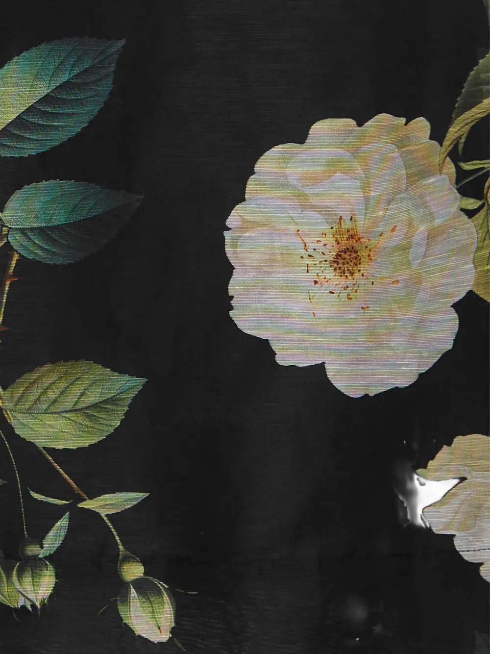 Leo Lin Mini-jurk met bloemenprint en klokmouwen Zwart