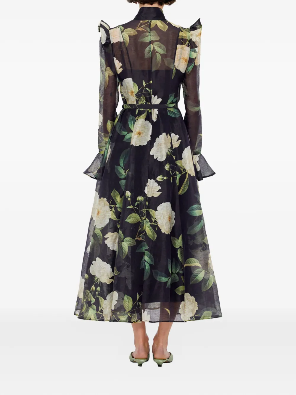 Leo Lin Maxi-jurk met bloemenprint Zwart