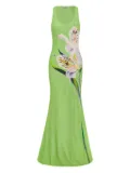 Leo Lin lily-print maxi dress - Green