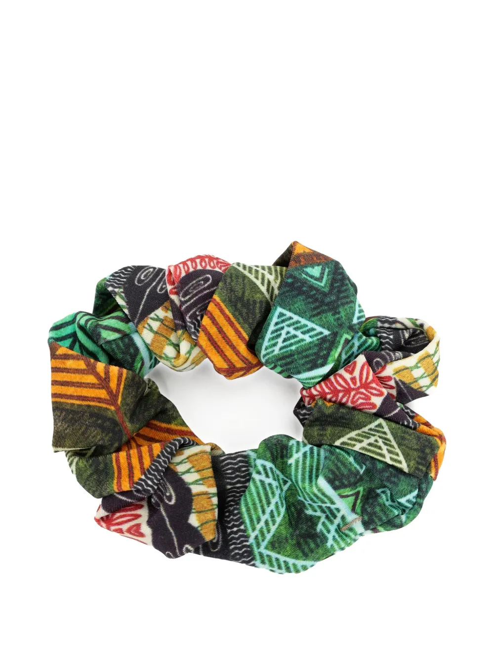 Lygia & Nanny Lola Patterned Scrunchie In Green