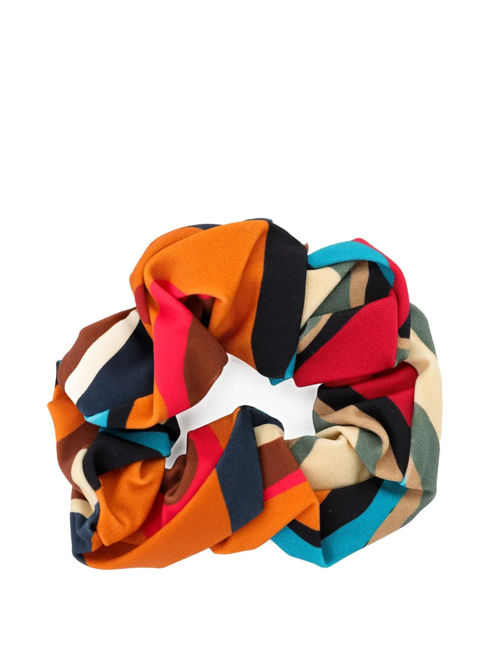 Lygia & Nanny Lola haarelastiek met abstracte print Oranje