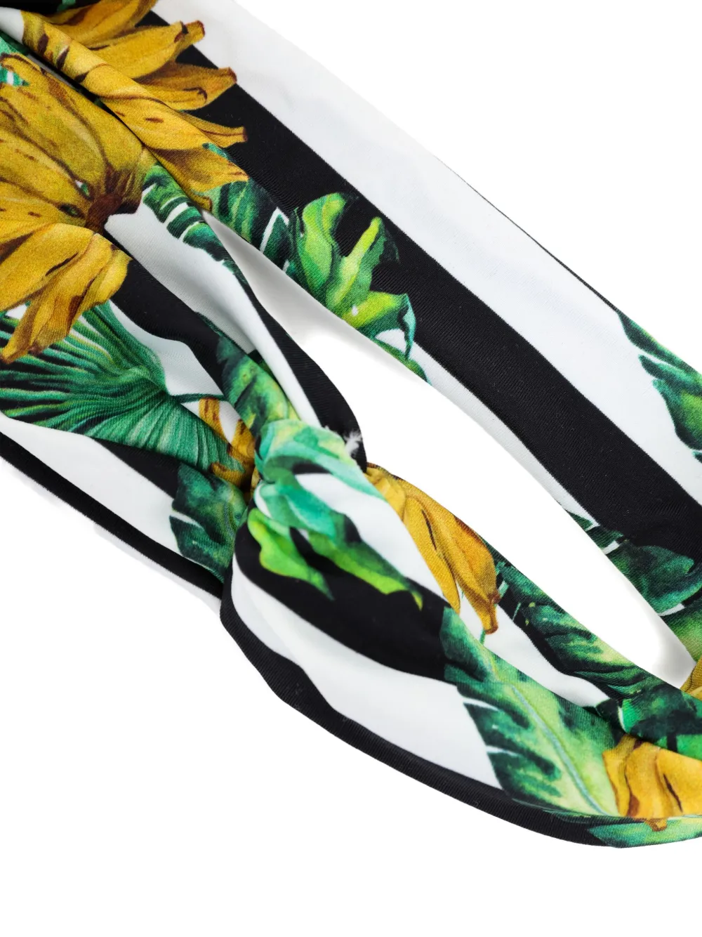 Lygia & Nanny Bethania Banana-print Striped Headband In Green