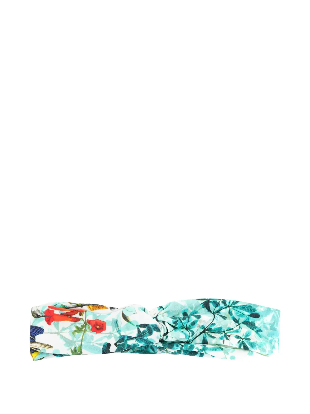 Lygia & Nanny Botanical-print Twisted Headband In Blue
