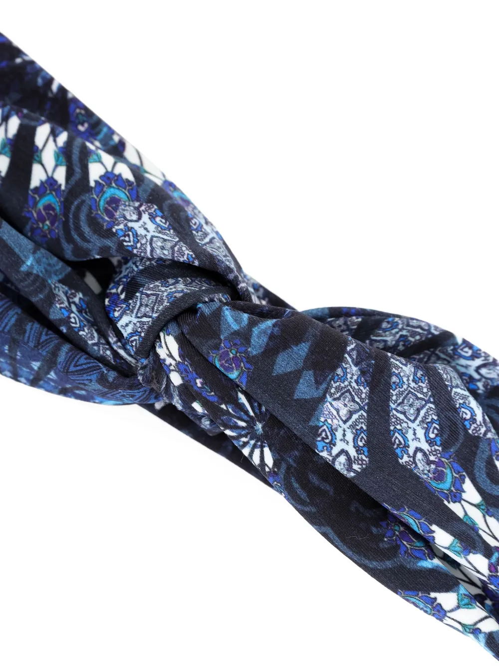 Lygia & Nanny Bethania geknoopte haarband met paisley-print Blauw