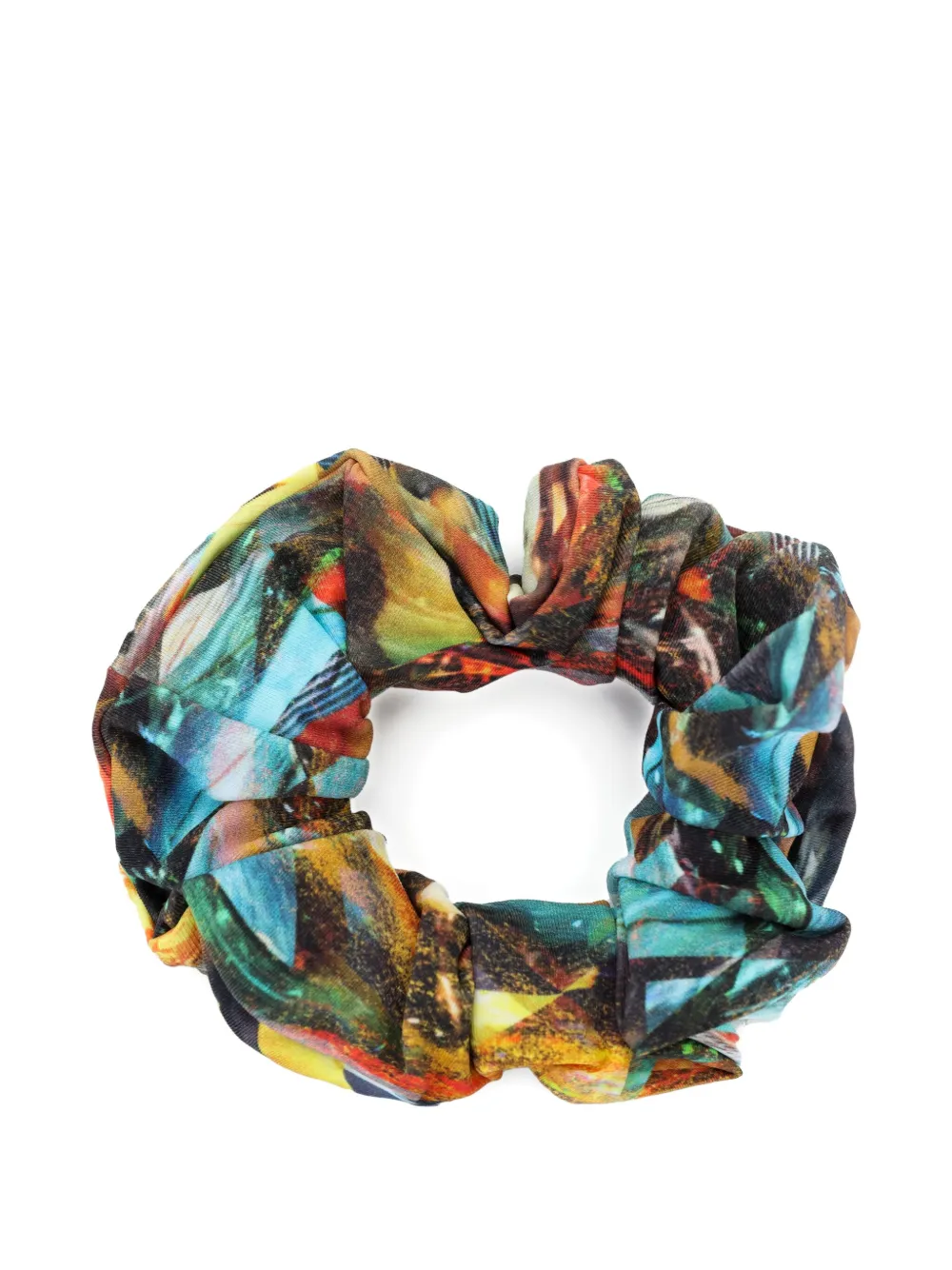 Lygia & Nanny Printed Scrunchie In Brown