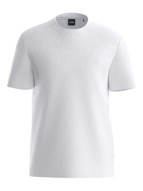 BOSS logo-embroidered crew-neck T-shirt