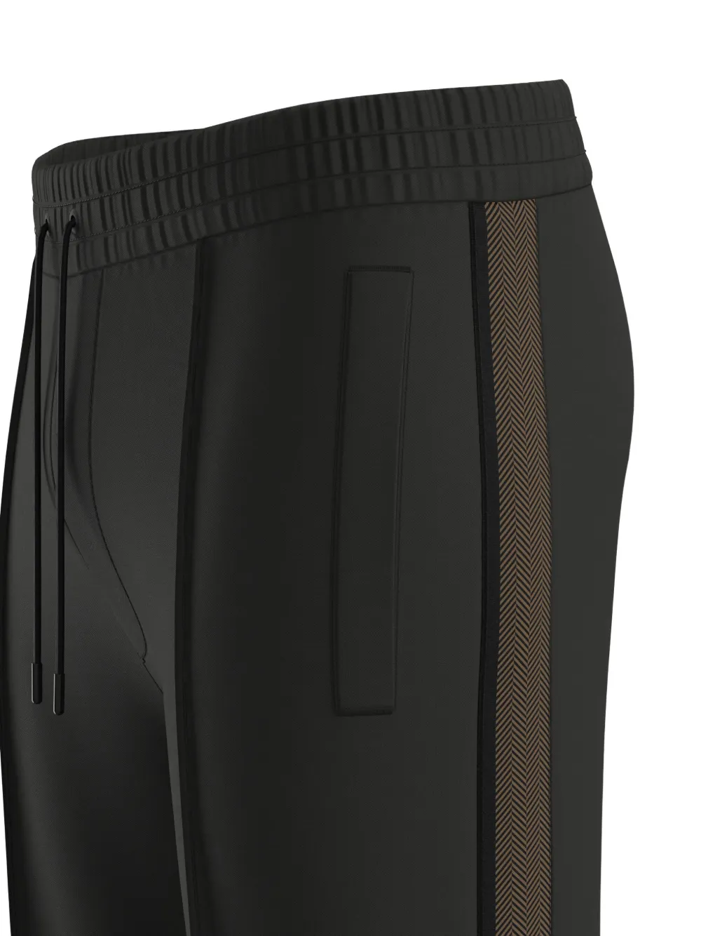 HUGO Joggingbroek met zijstreep en rits Zwart