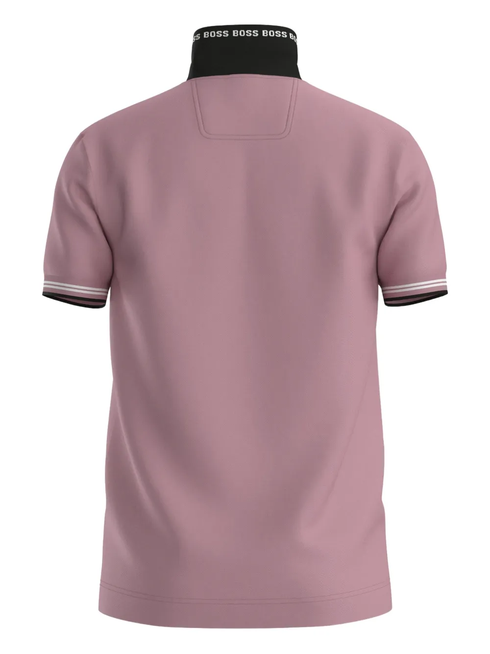 BOSS Poloshirt met contrasterende kraag - Roze