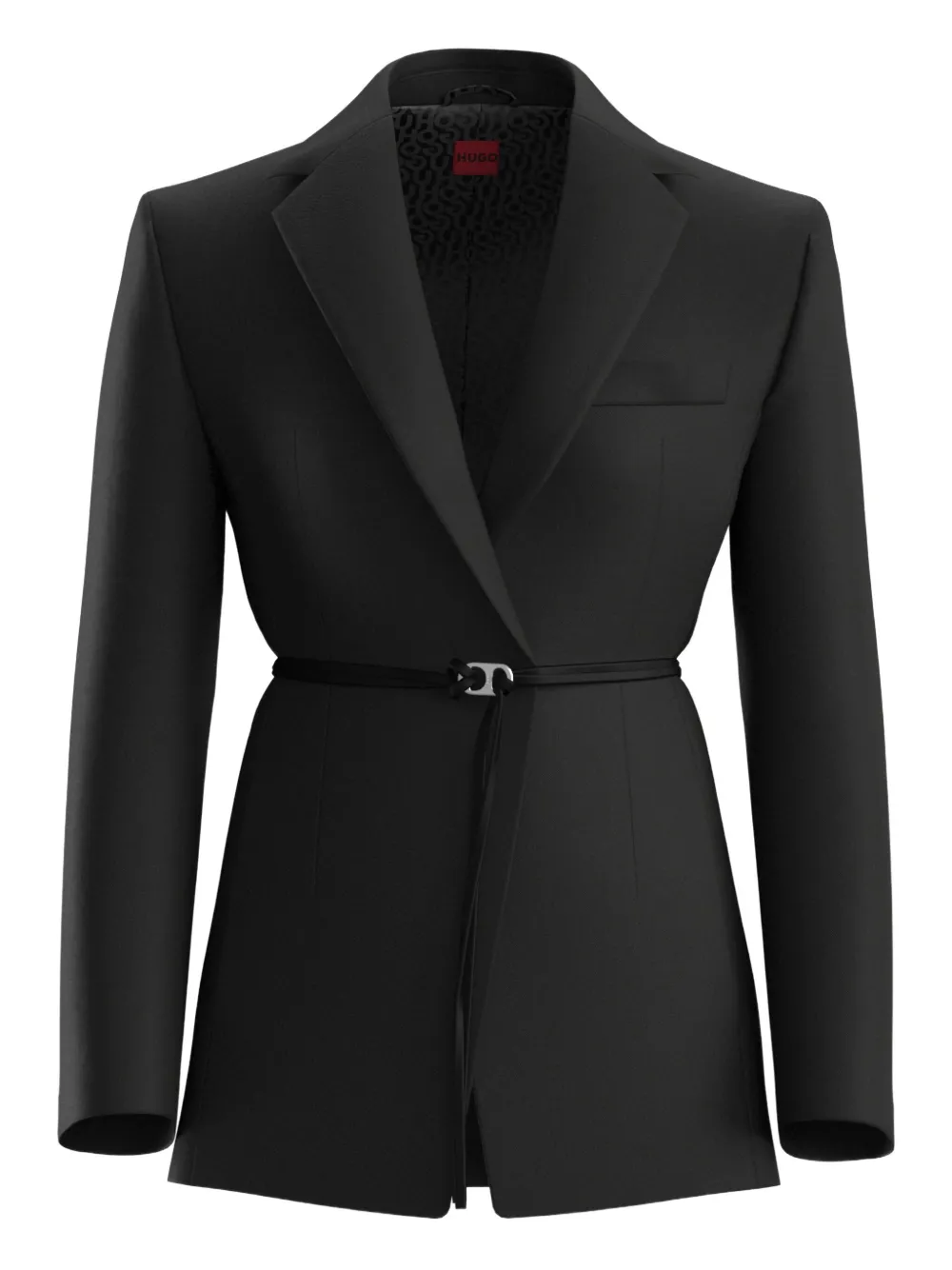 HUGO belted tailored blazer | Black | Image 1