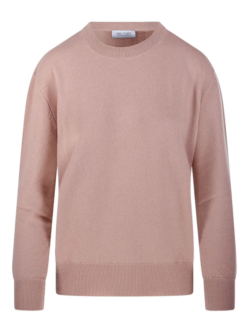 Beyou Round-neck Cashmere Sweater In Pink