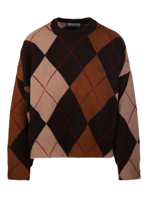 BeYou argyle-pattern sweater