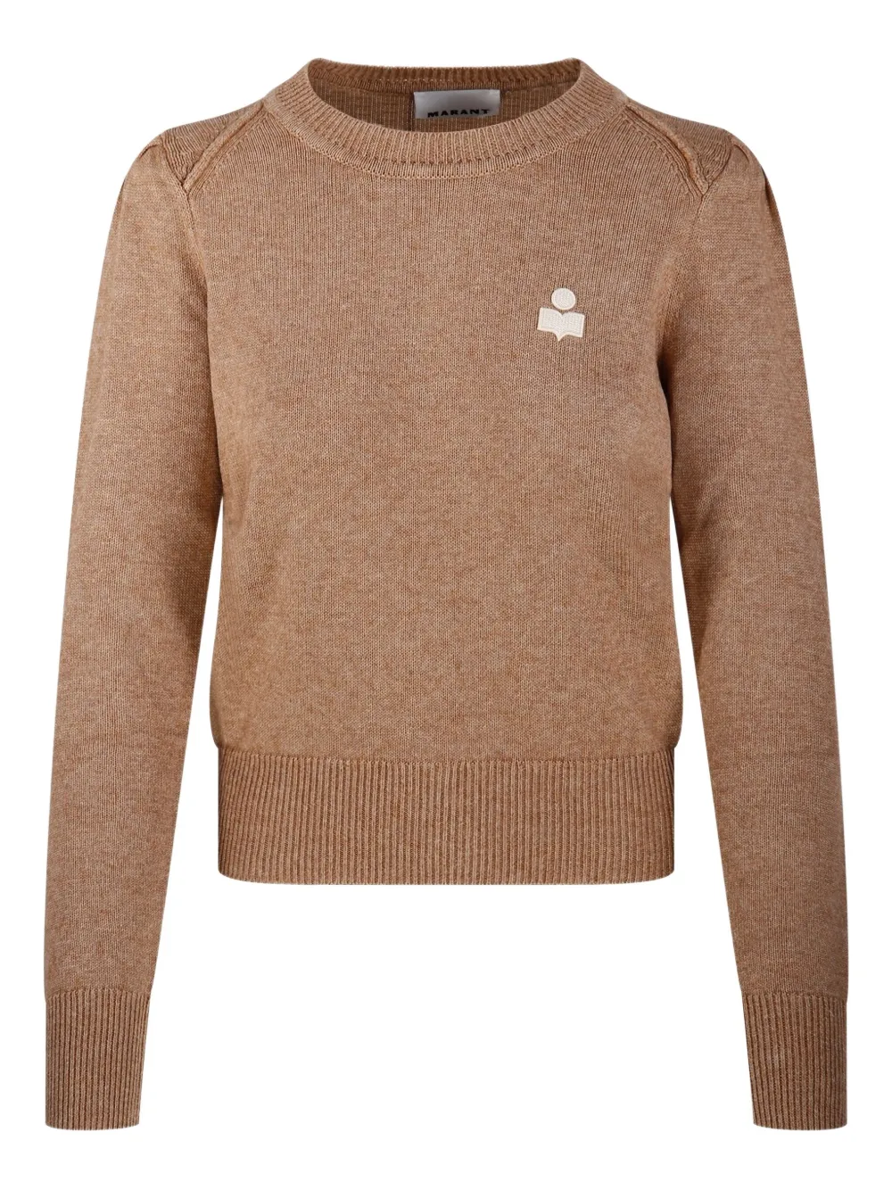 Isabel Marant Étoile Crew-neck Logo Sweater In Brown