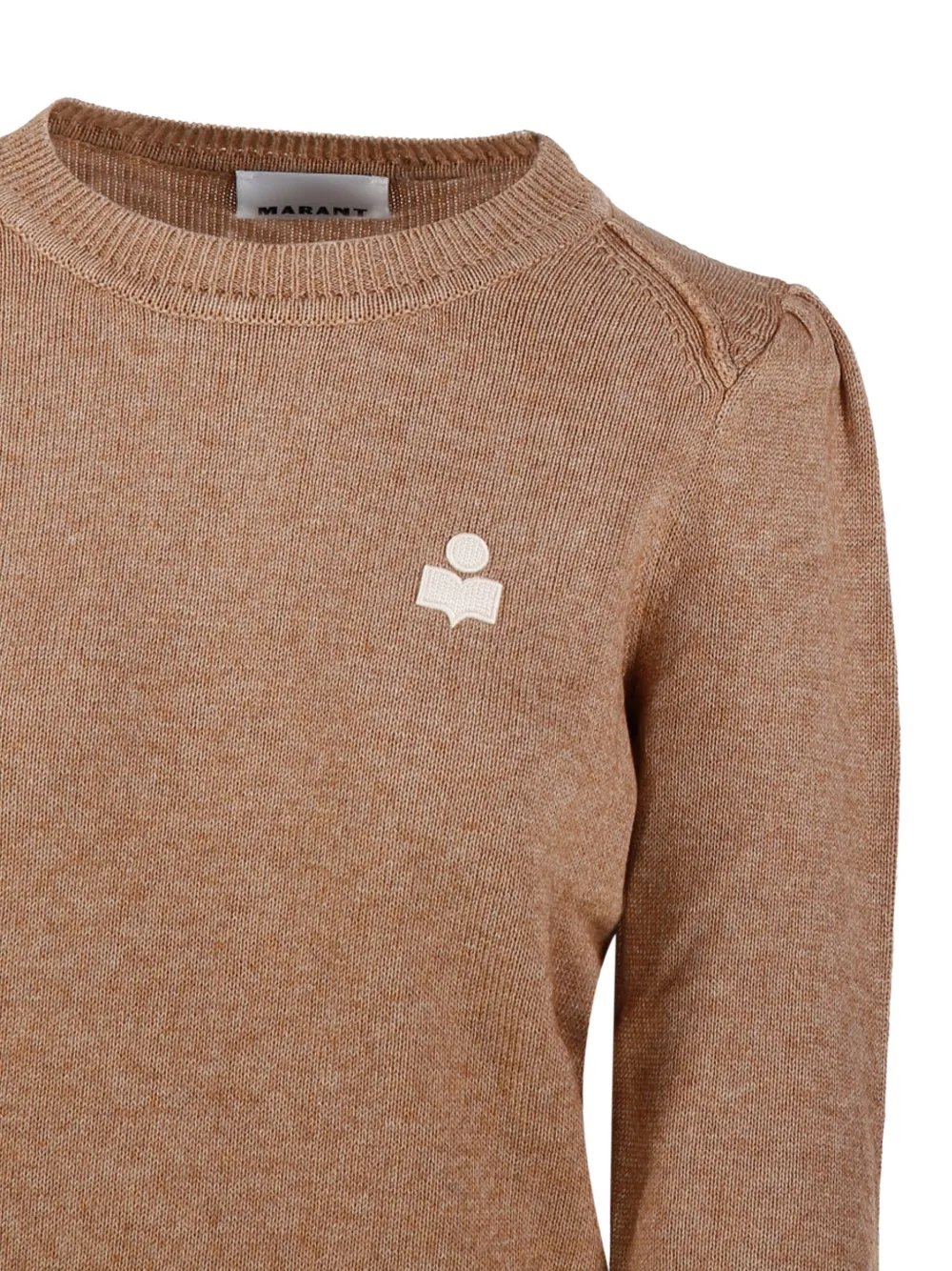 Isabel Marant Étoile Crew-neck Logo Sweater In Brown