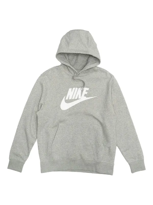 nike hoodie grey and white