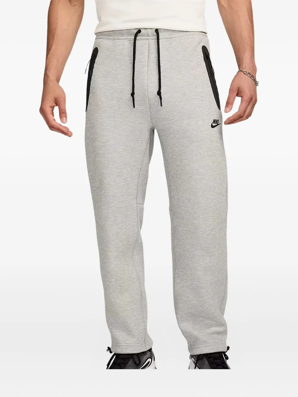 Nike open-hem fleece track pants Grijs