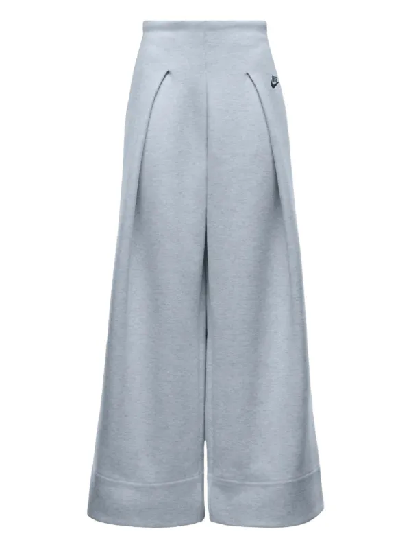 Nike Tech Fleece Pleated high-rise Trousers Grey FARFETCH PH