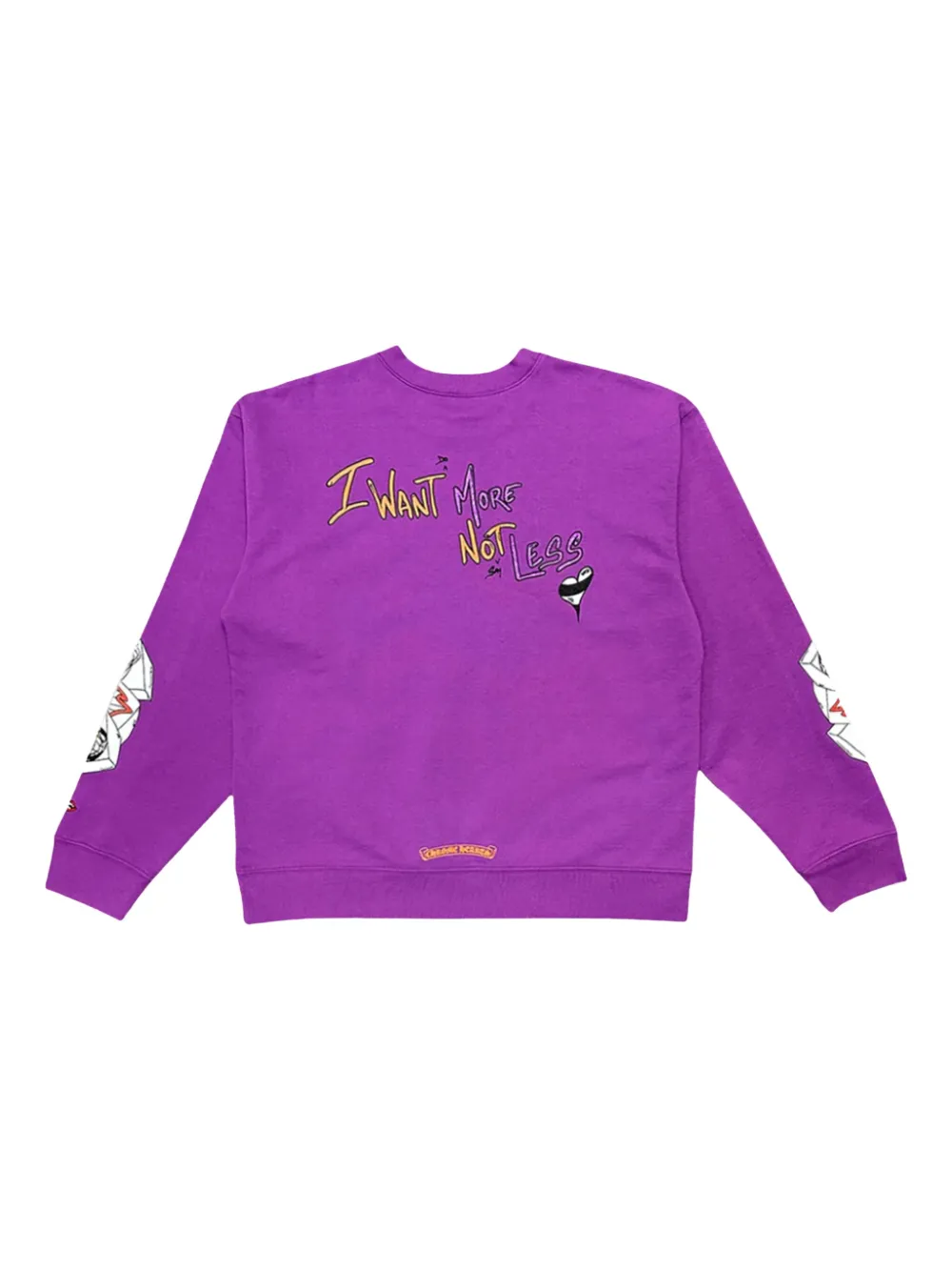 Chrome Hearts Matty Boy Want More Not Less T-shirt met lange mouwen - Paars