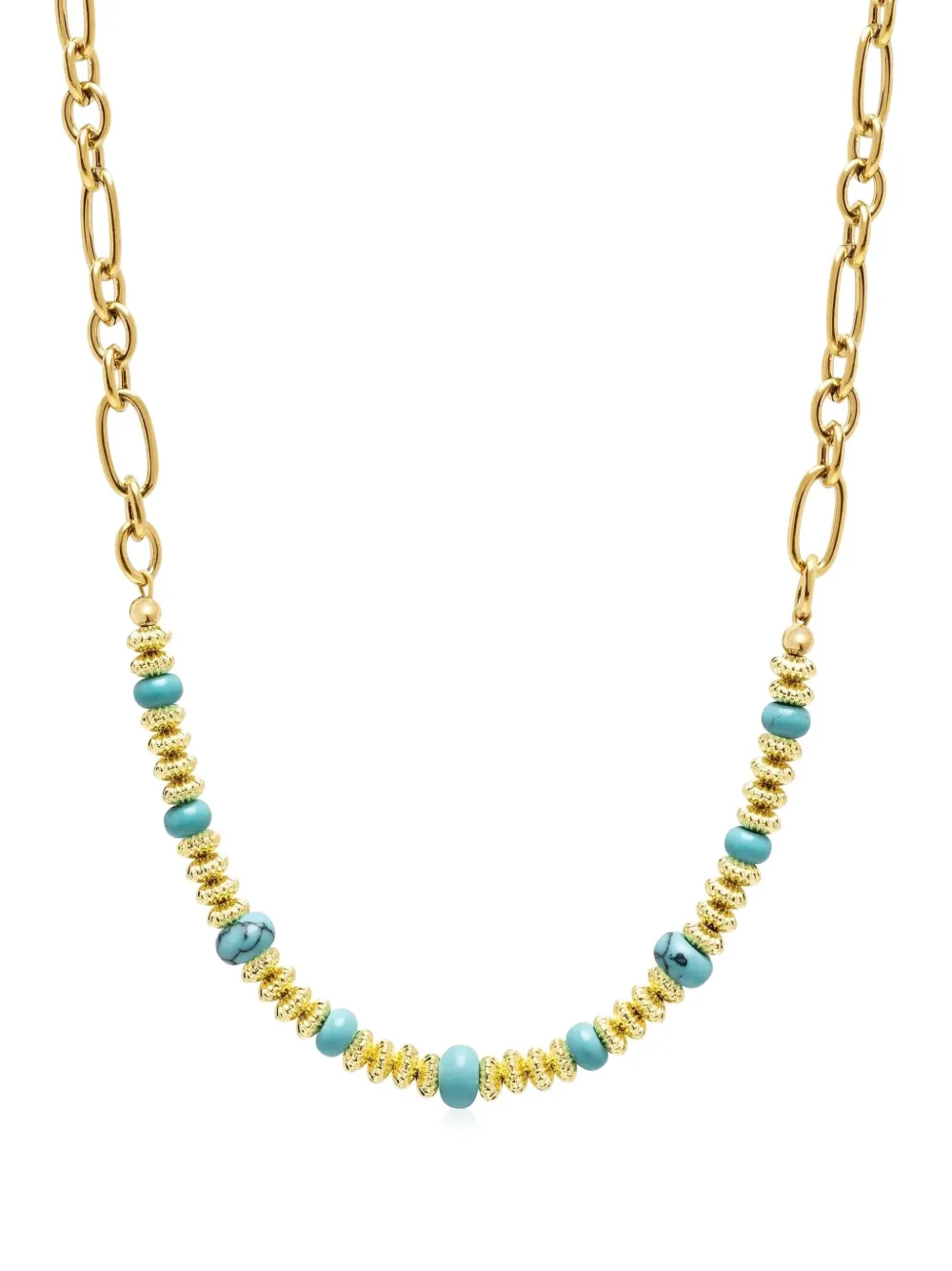 Nialaya Jewelry ターコイズ チェーンネックレス | ゴールド