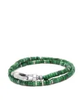 Nialaya Jewelry malachite heishi wrap bracelet - Green