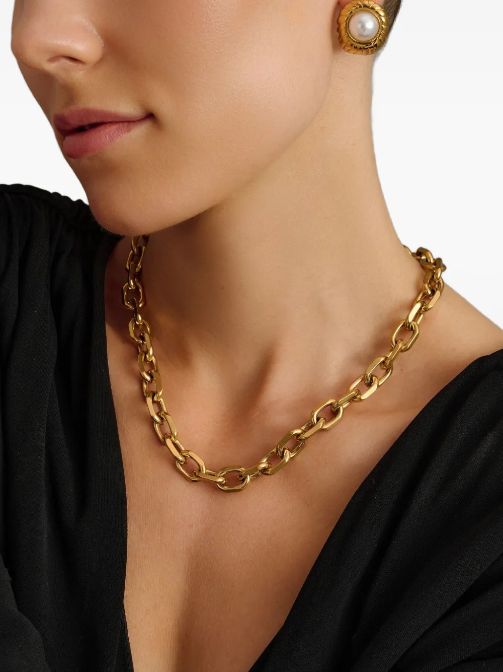 Nialaya Jewelry round-cable chain necklace - Goud