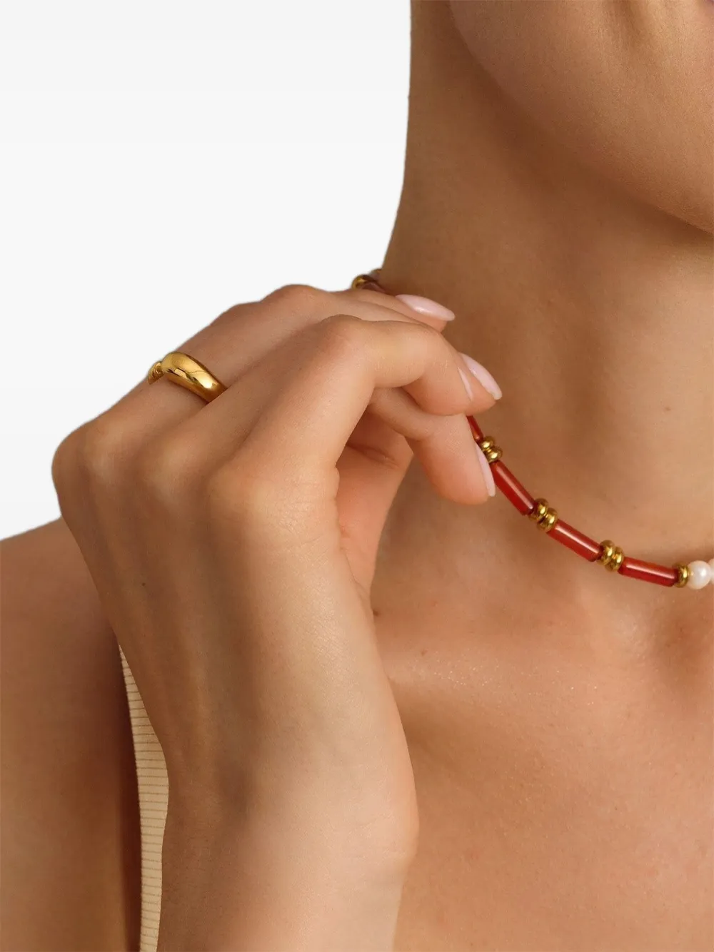 Nialaya Jewelry Pearl Agate Choker Necklace In Multi