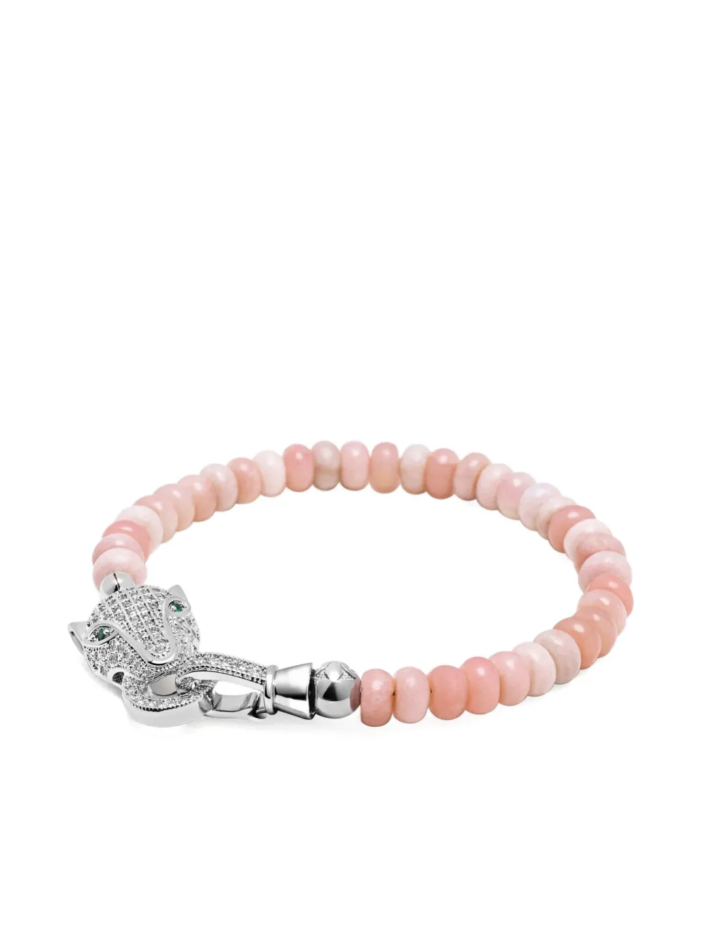 Nialaya Jewelry Panther Head opal bracelet | Silver | Image 1