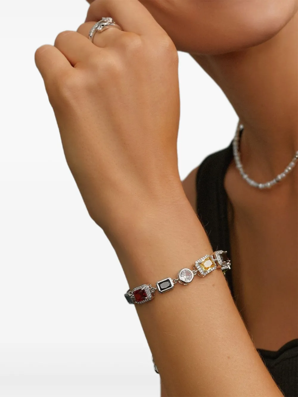 Nialaya Jewelry Armband met edelsteen - Zilver