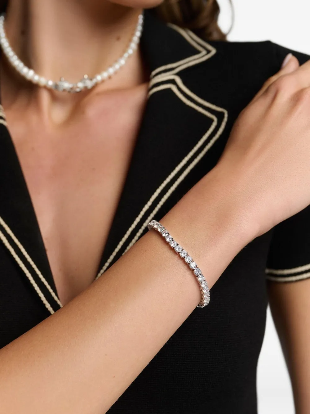 Nialaya Jewelry Tennis bracelet - Zilver