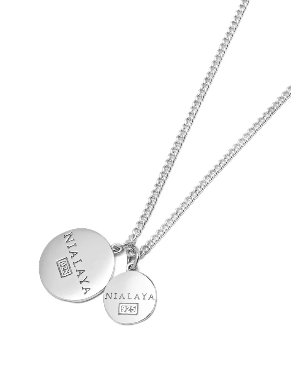 Nialaya Jewelry Saint Christopher Double-medallion Necklace In Metallic