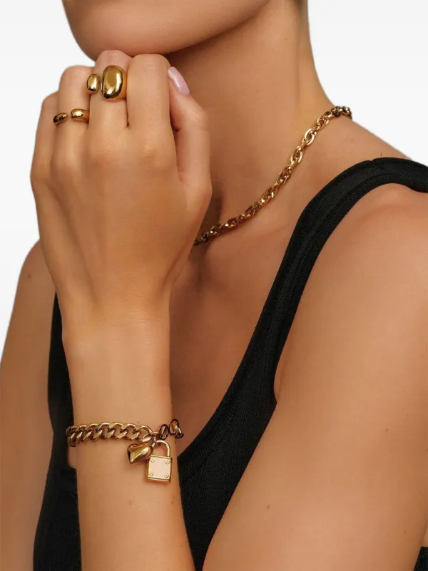 Nialaya Jewelry キューバンチェーン ブレスレット | ゴールドトーン 