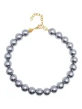 Nialaya Jewelry Chunky Pearl choker necklace - Silver