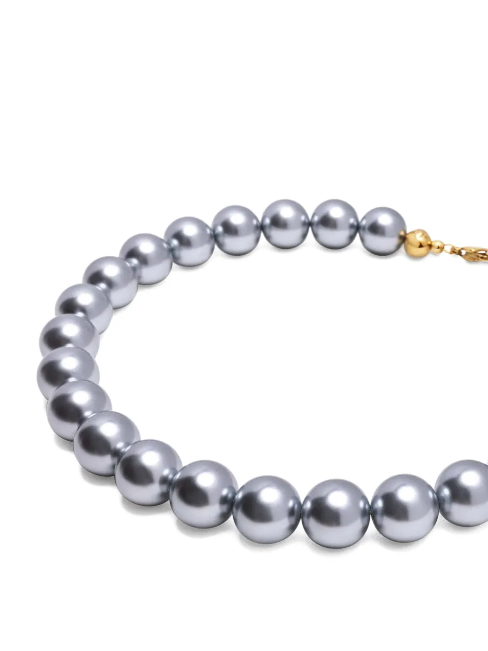 Nialaya Jewelry Chunky Pearl Choker Necklace In Gray