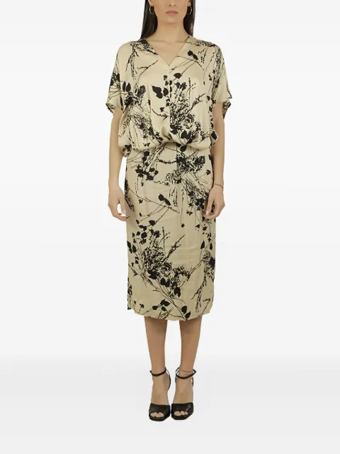 Semicouture floral-print midi dress