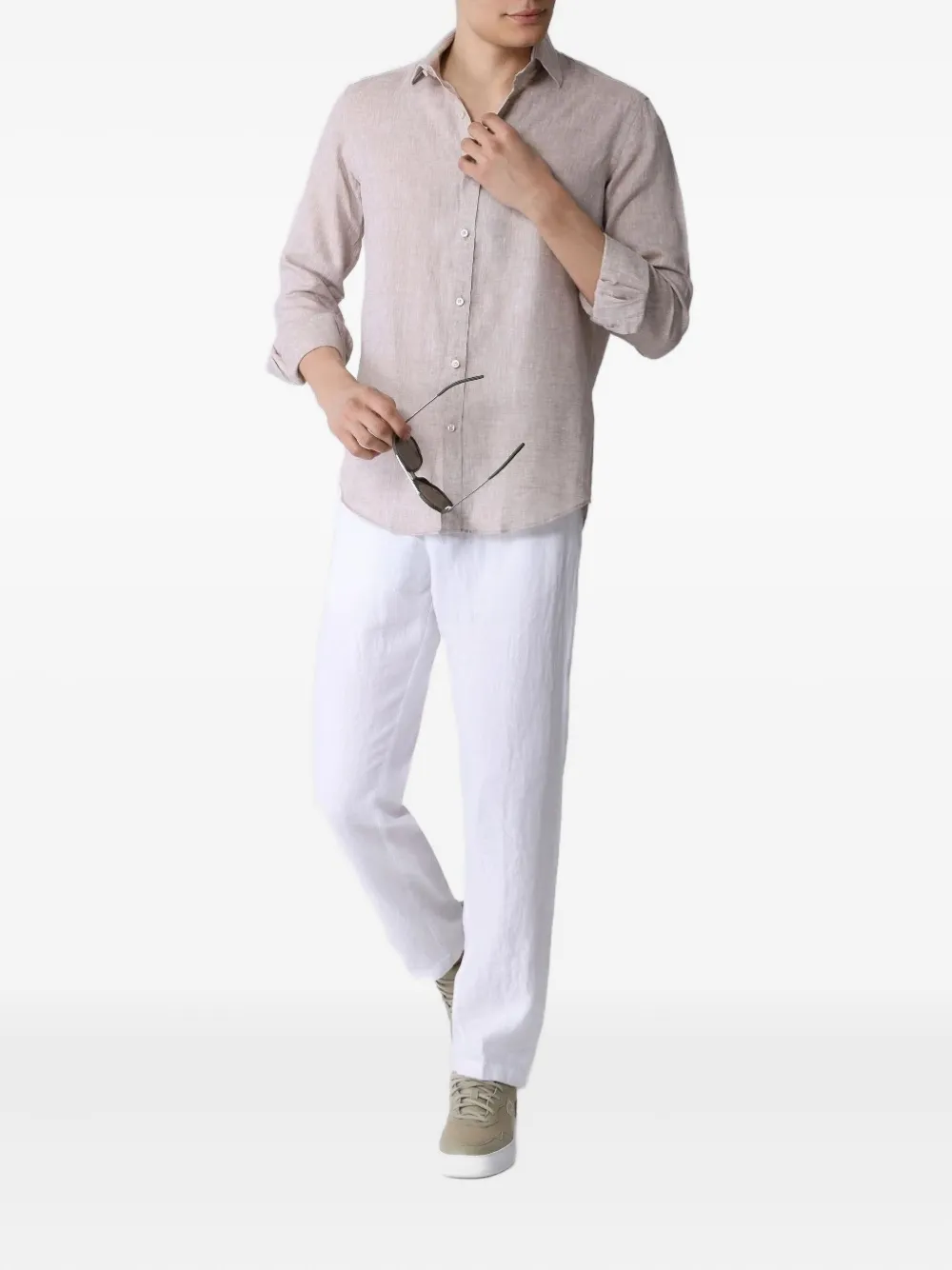 Paul & Shark linen long-sleeve shirt - Beige